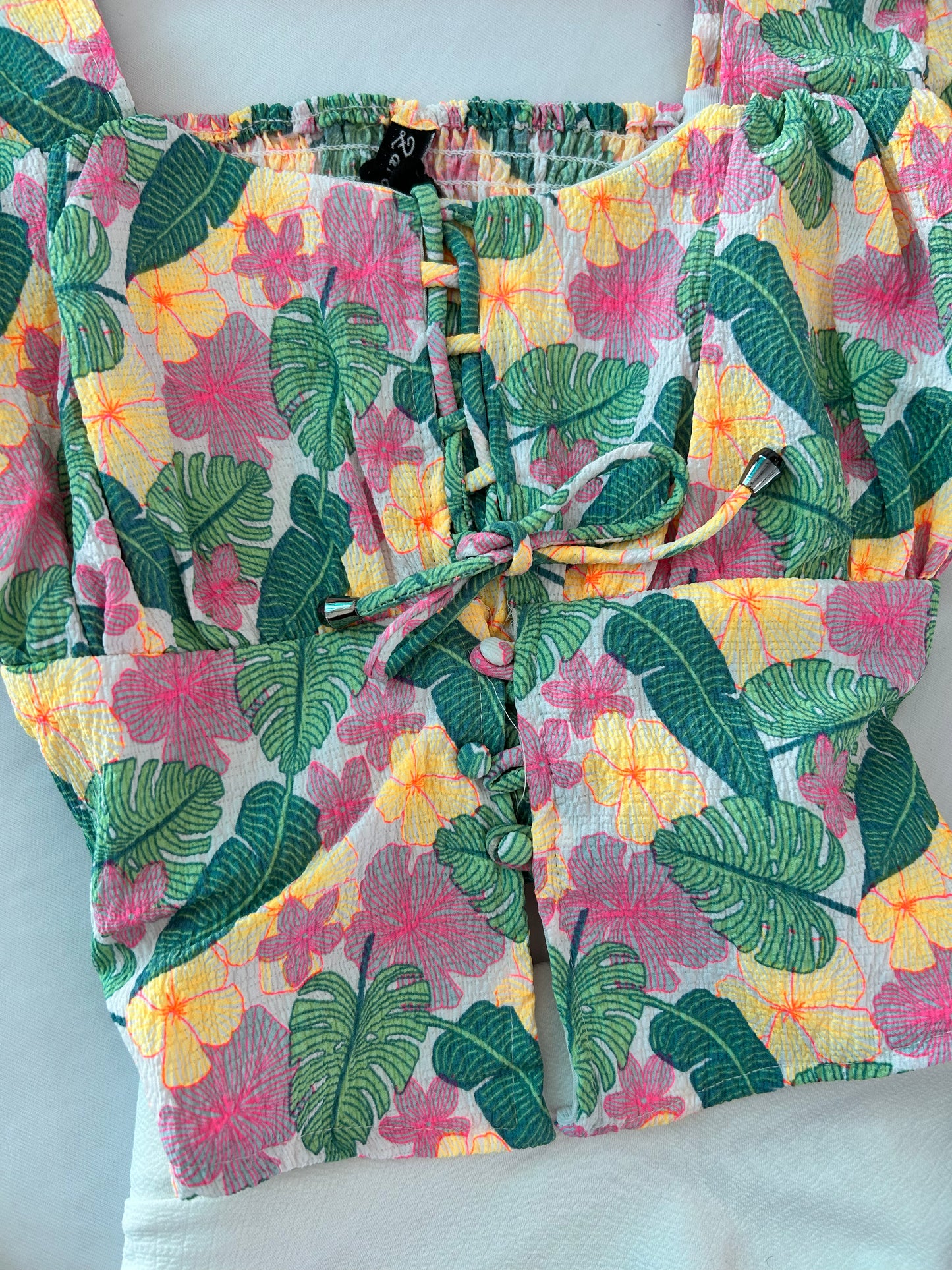 Tropical printed top