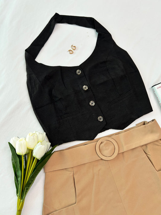 Halter neck -Black