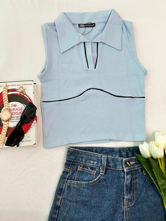 CUTE COLLAR-ICE BLUE