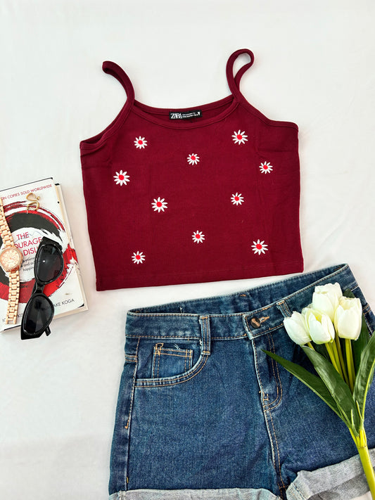 Daisy -Maroon