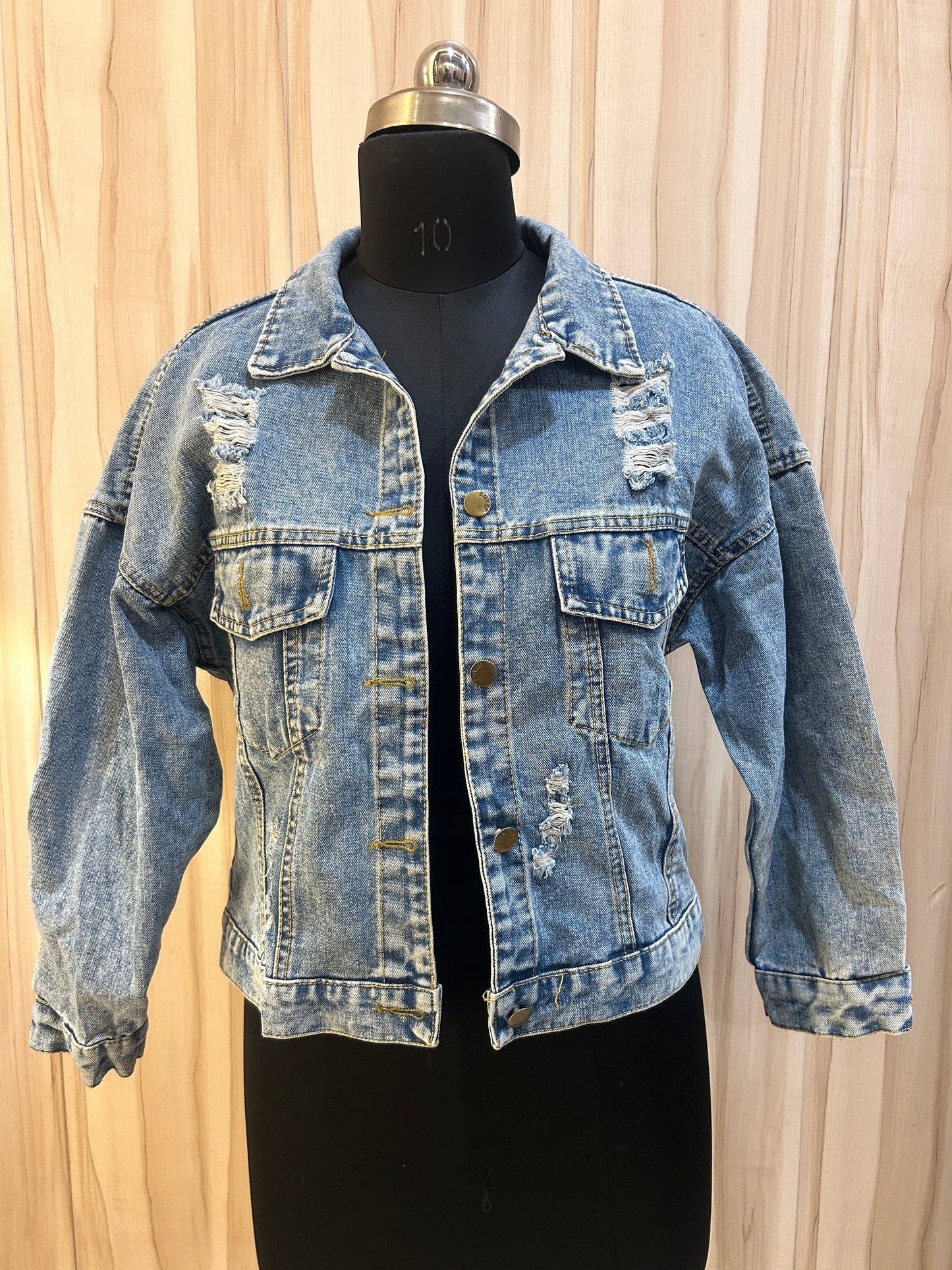 Ribbed denim Jacket