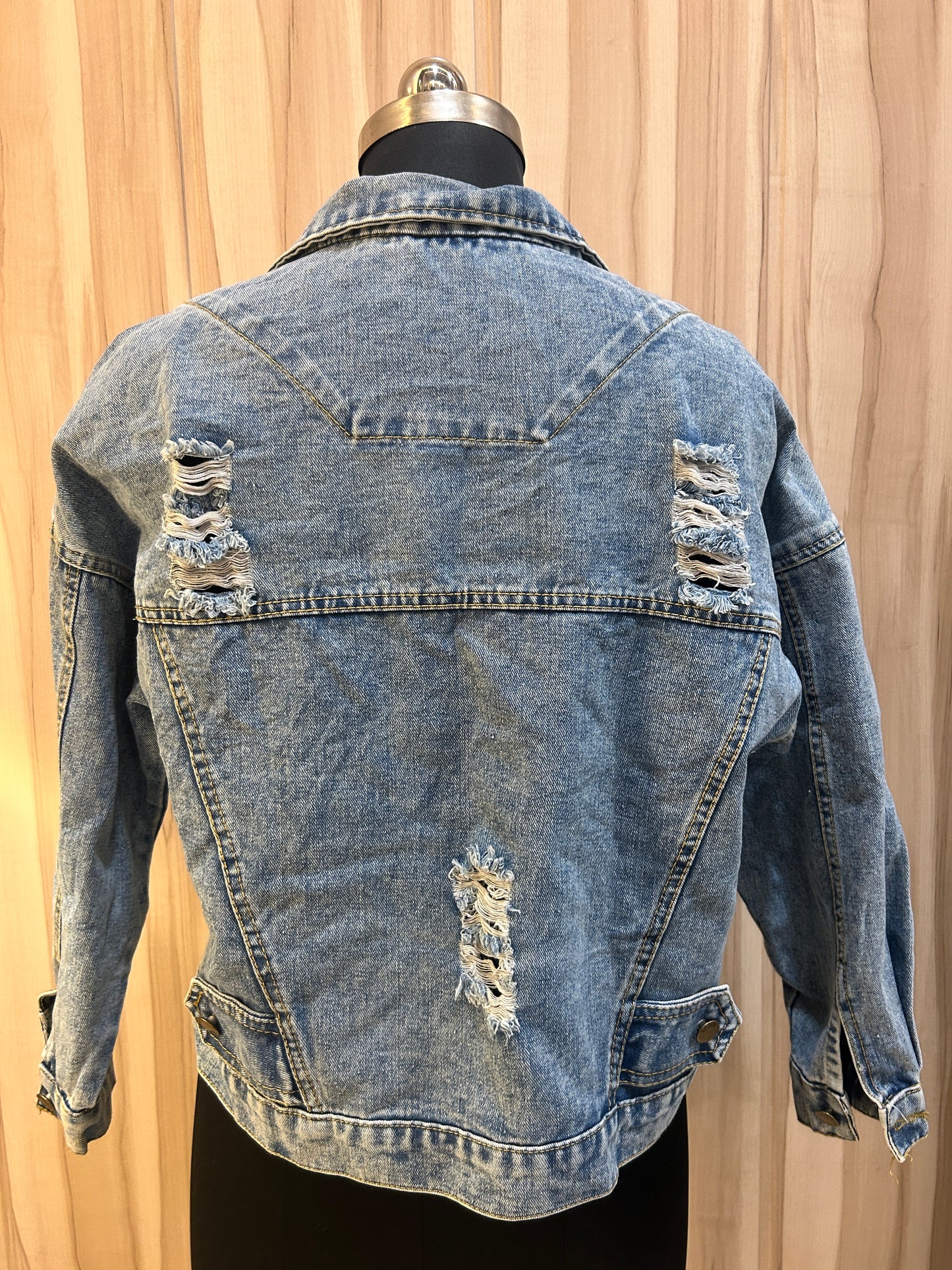 Ribbed denim Jacket