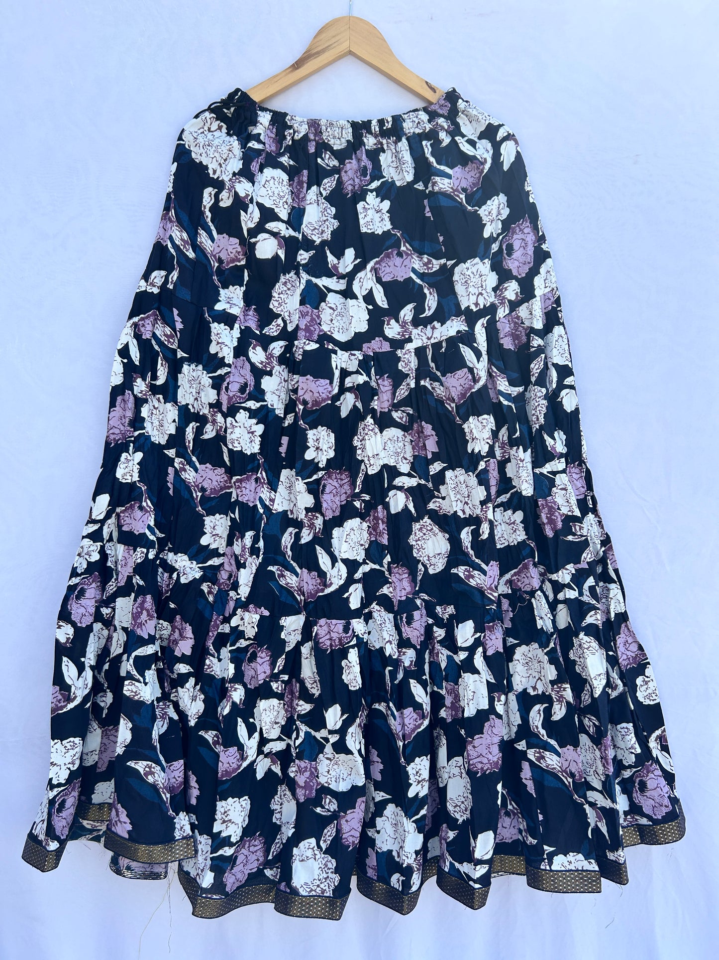 Navy blue floral printed