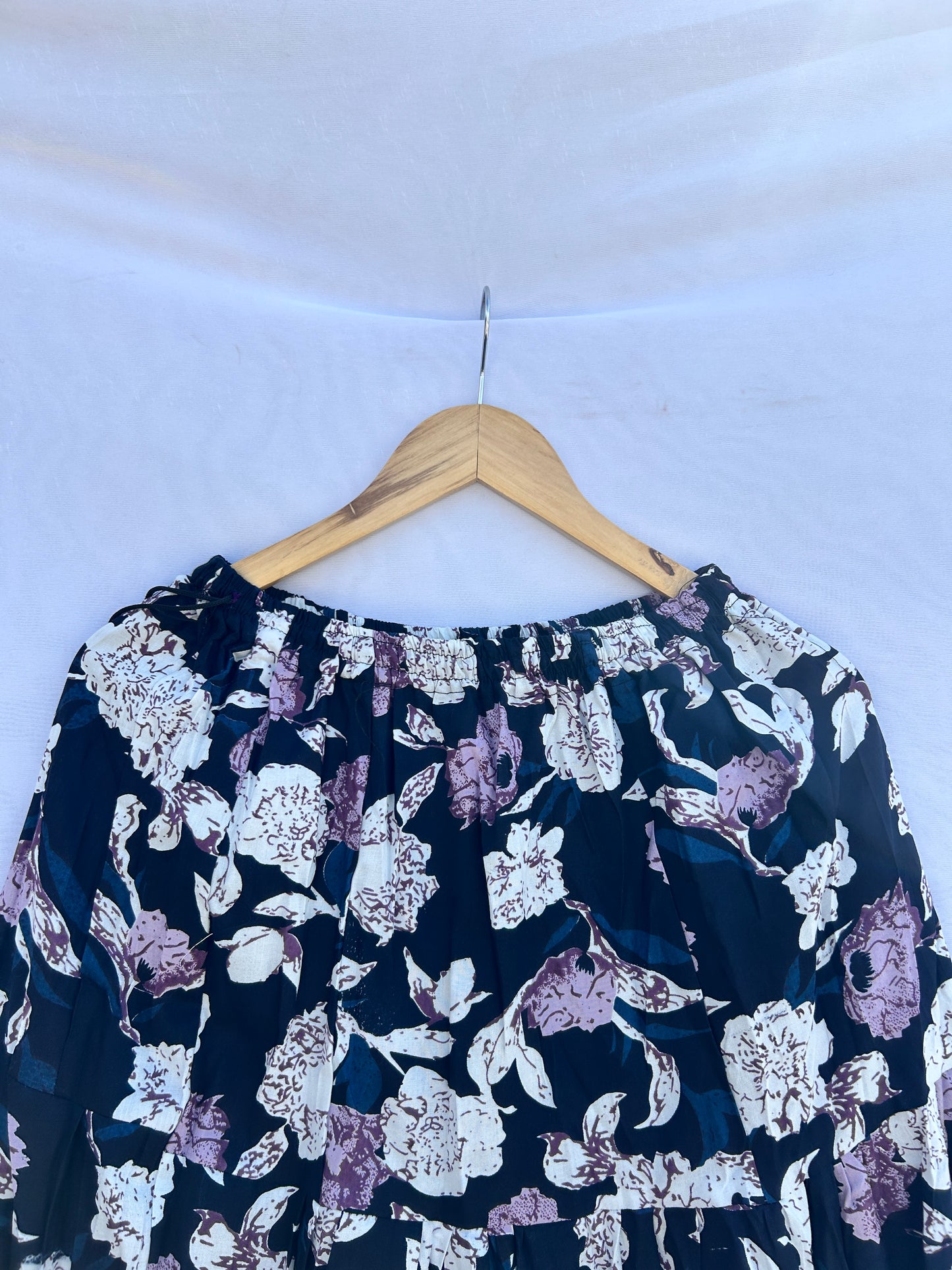 Navy blue floral printed