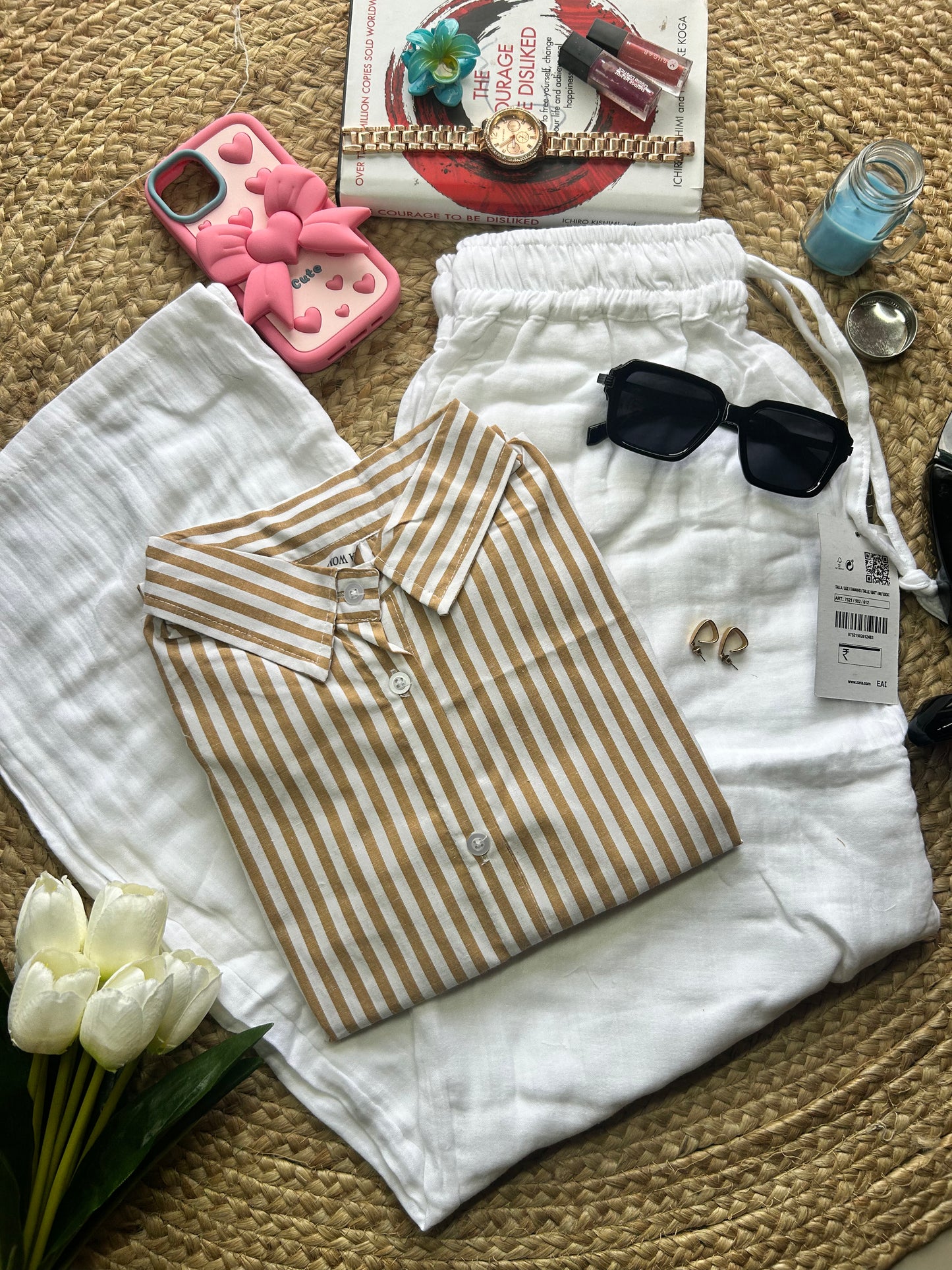 Beige  stripe shirt