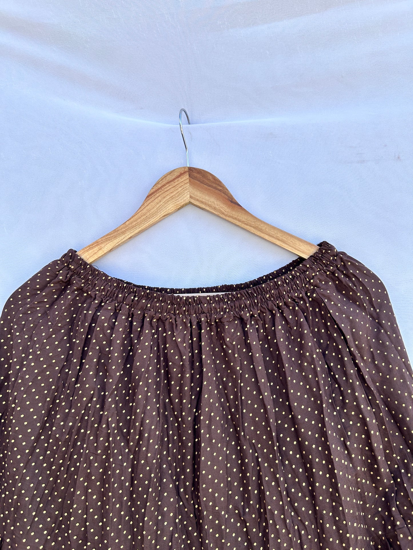 Brown polka print