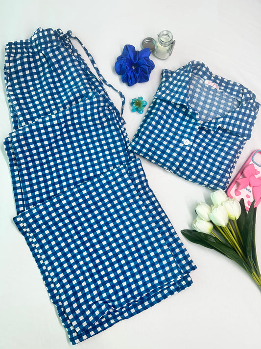 Blue Gingham Cute co-ord set