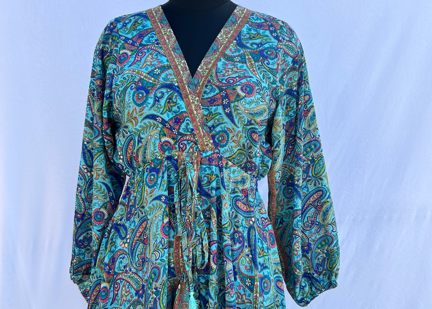 Blue paisley printed cute