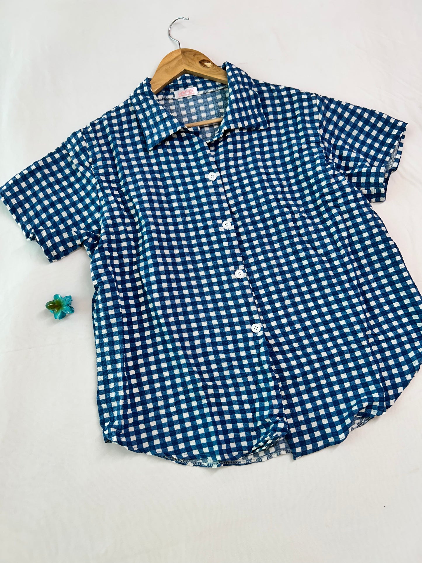 Blue Gingham Cute co-ord set