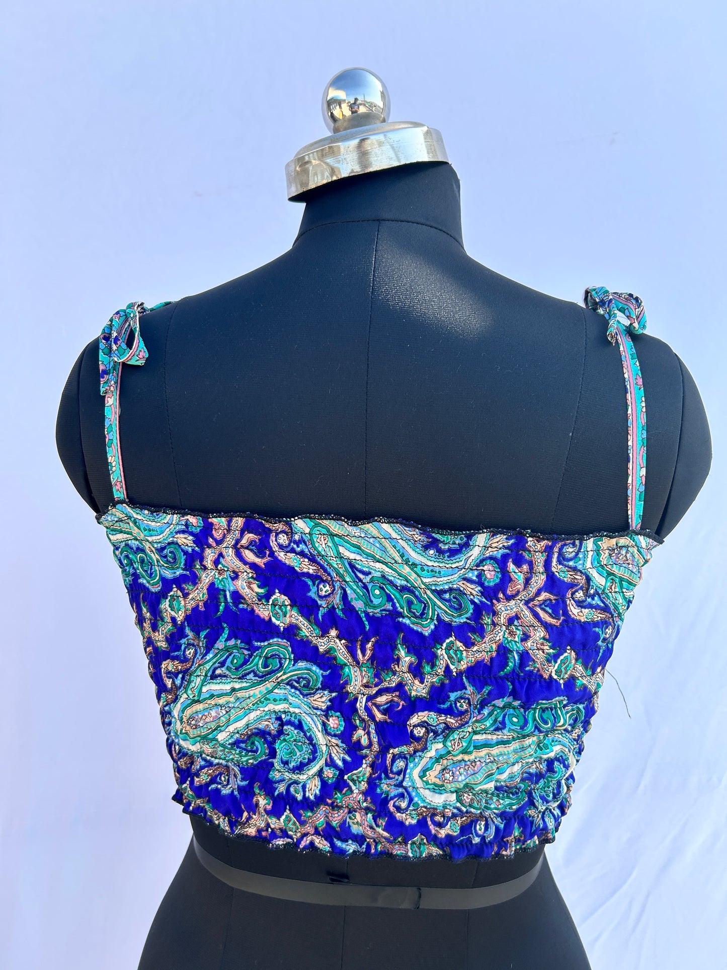 Royal Blue Bright print Tube Top