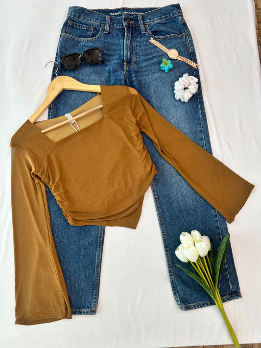 Power net top - brown