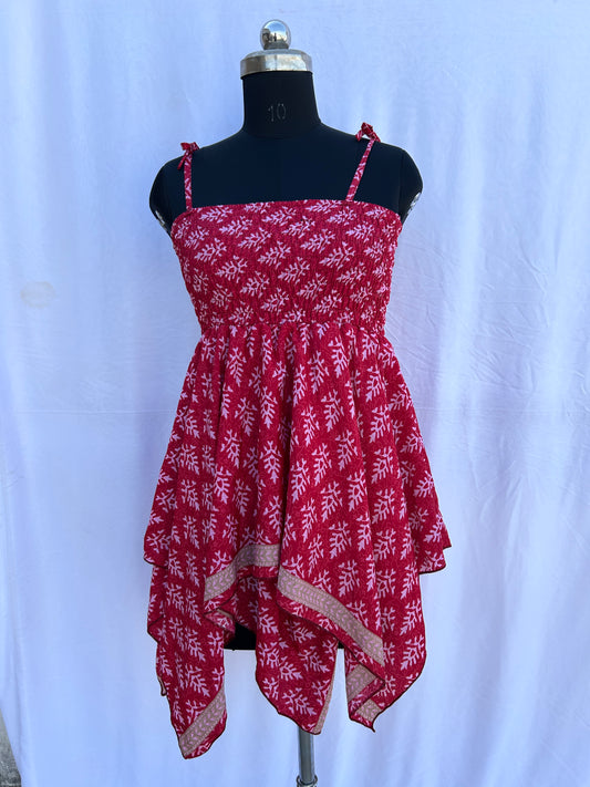 Red batik print