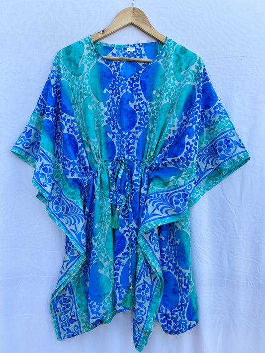 Blue batik print