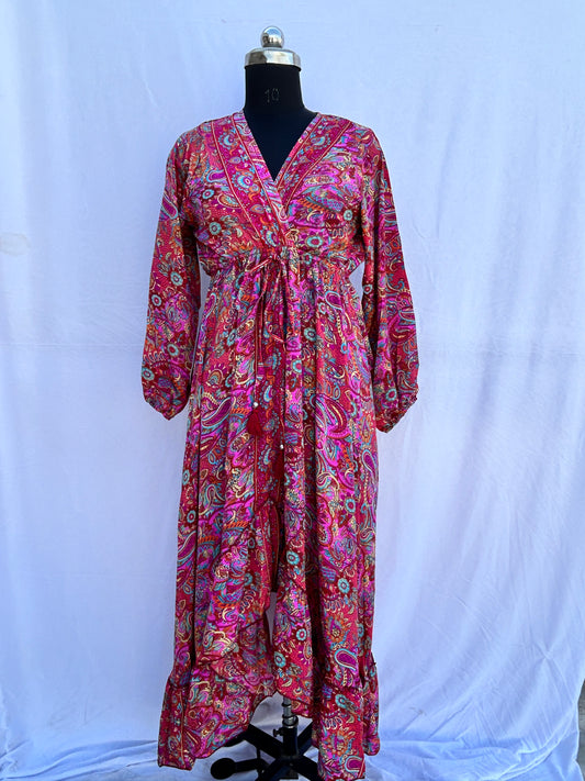 Pink paisley printed full sleeves