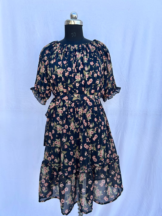 Black Floral dress SUMMER DRESS BEACH DRESS&nbsp;