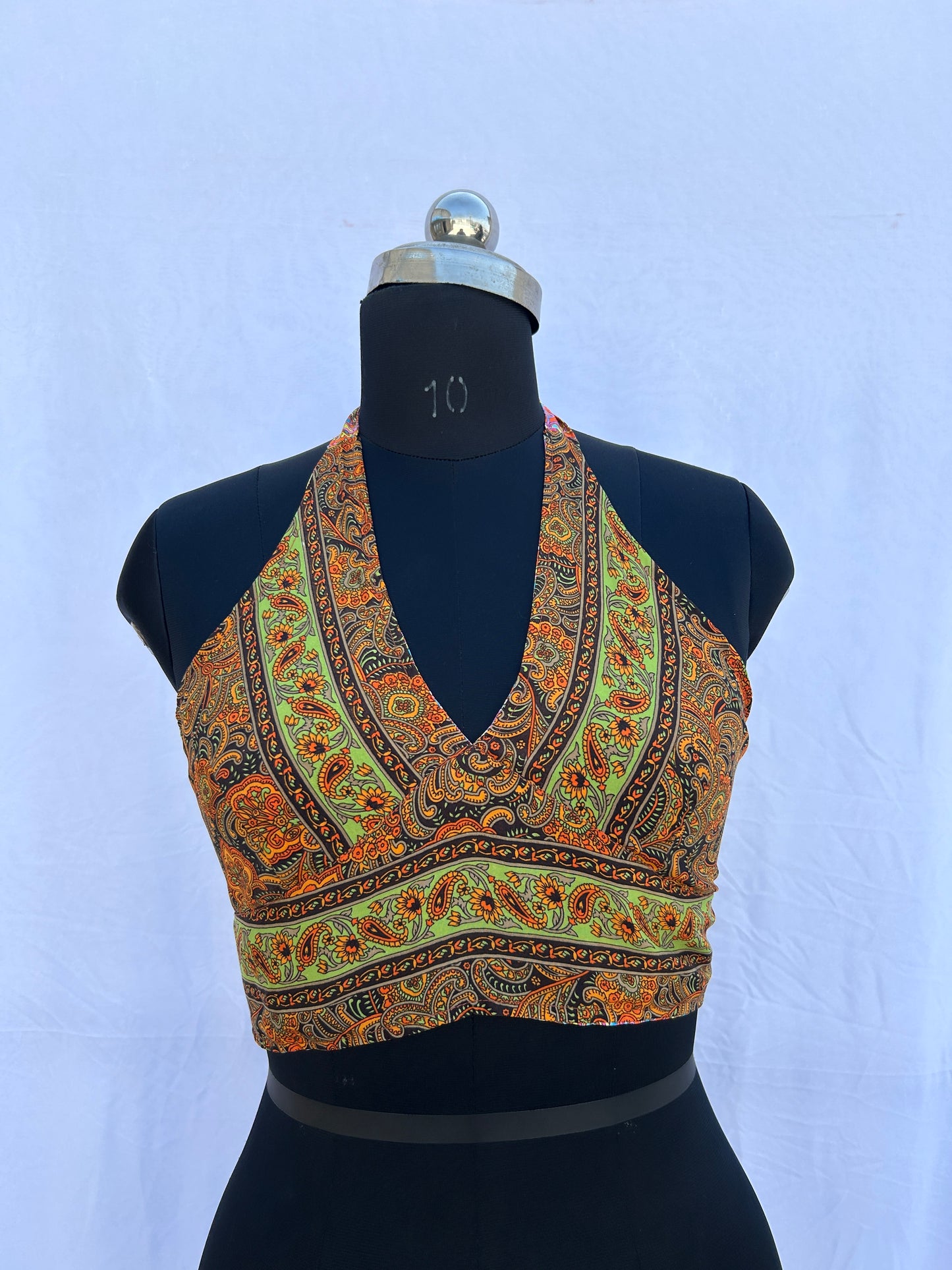 Yellow/orange paisley printed( Reversible )