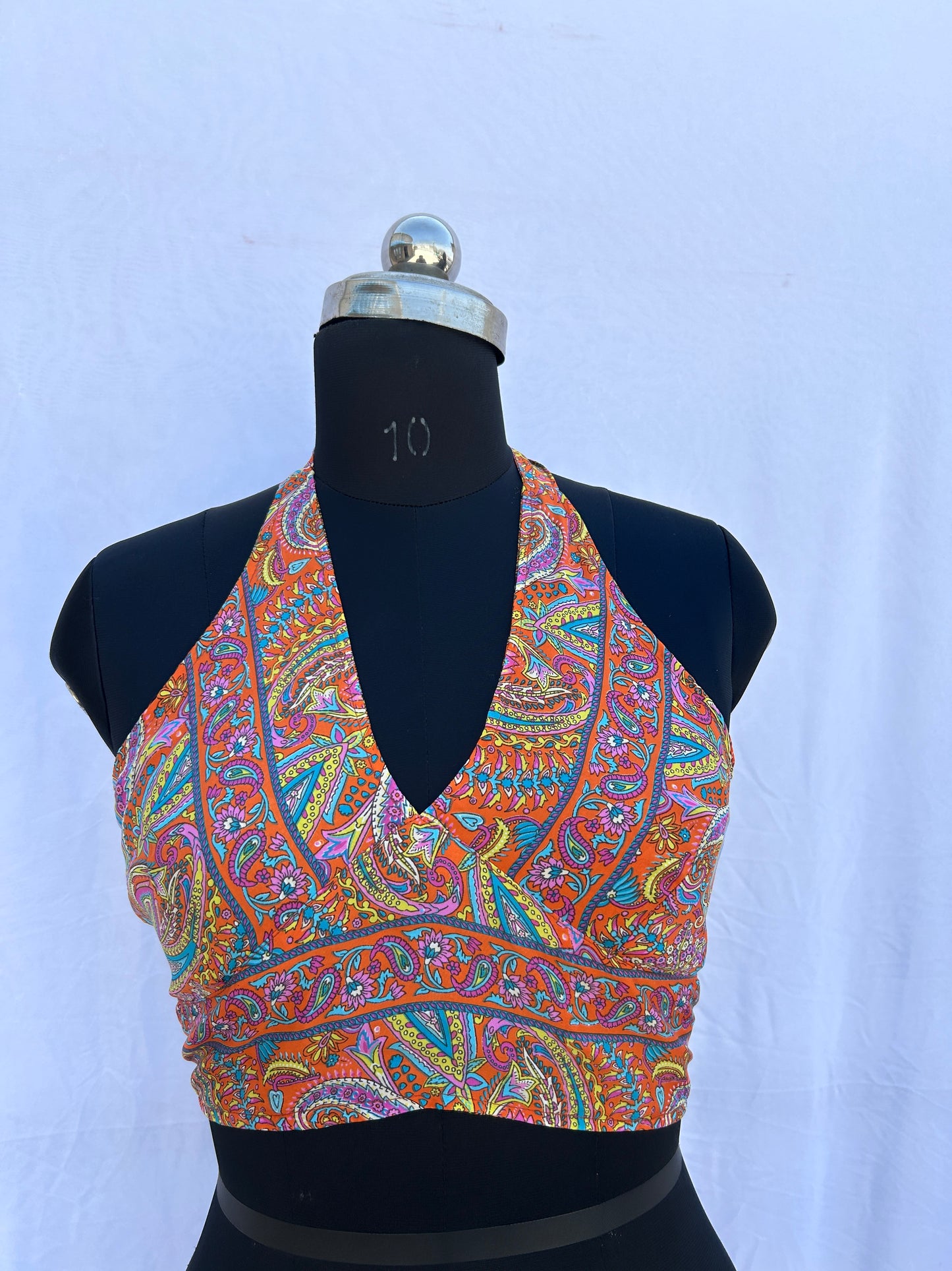 Yellow/orange paisley printed( Reversible )