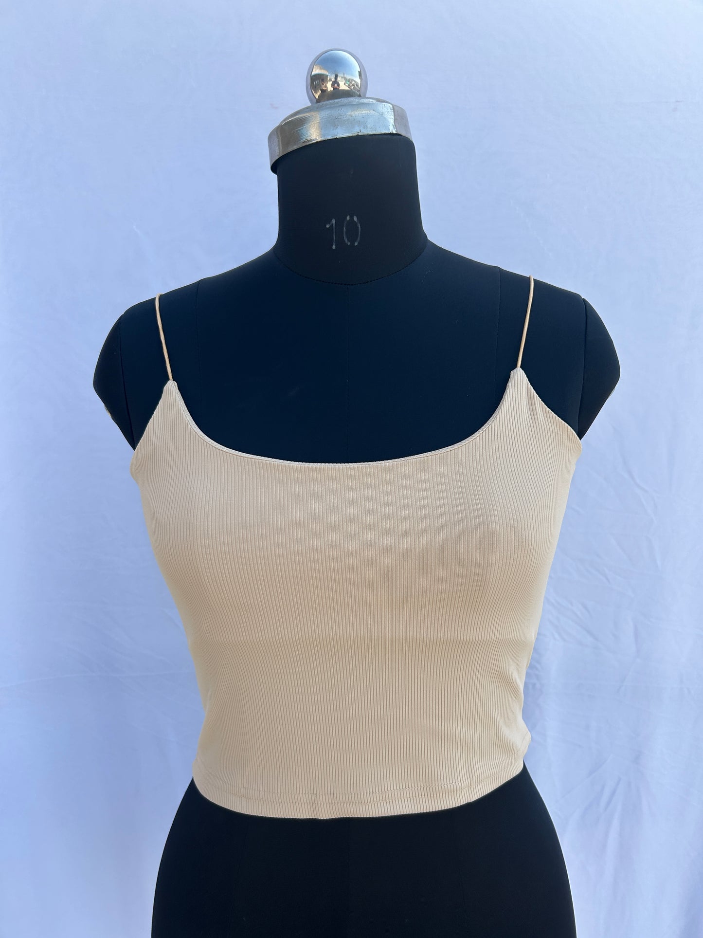 Strap Tank top -Beige