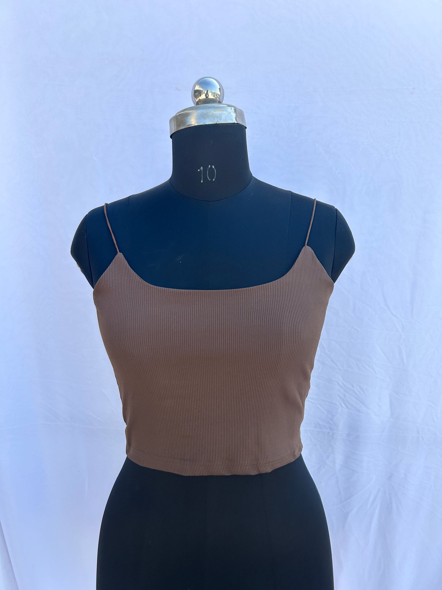 Strap Tank top -Brown