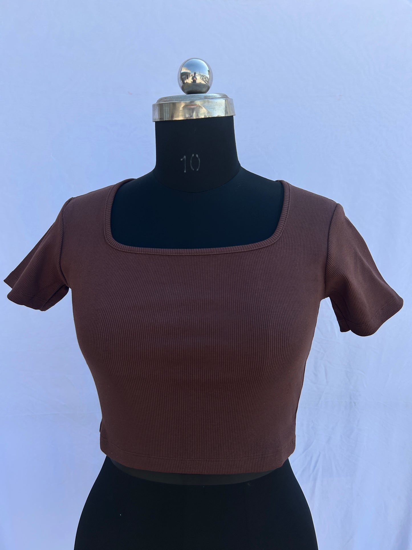 Solid Square neck -Brown