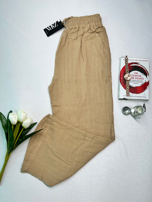 Linen pants - Beige
