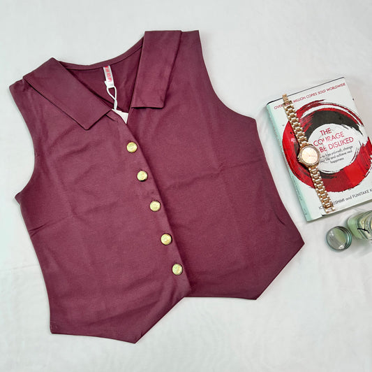VesT with collar - Mauve