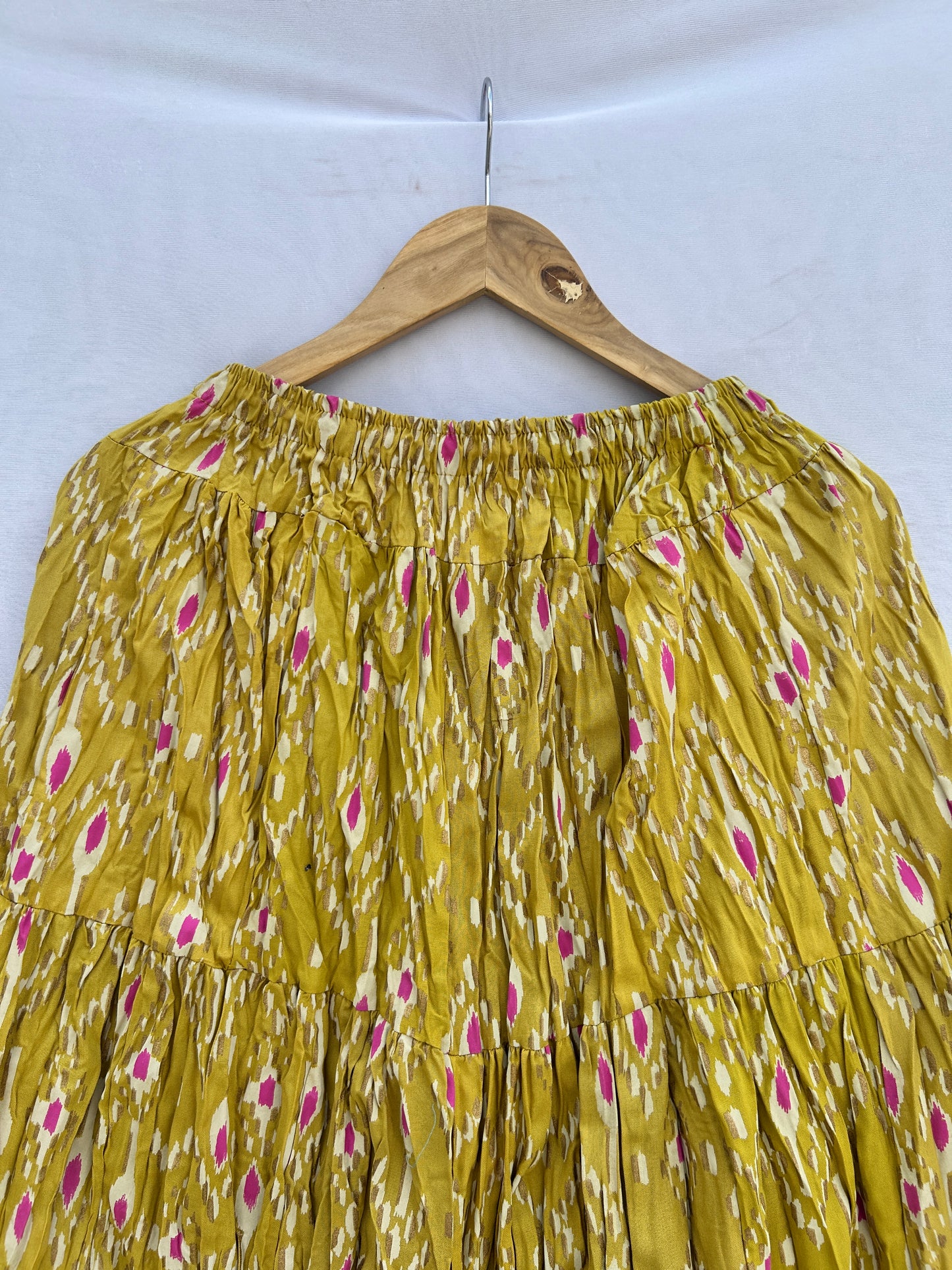 Yellow ikkat printed