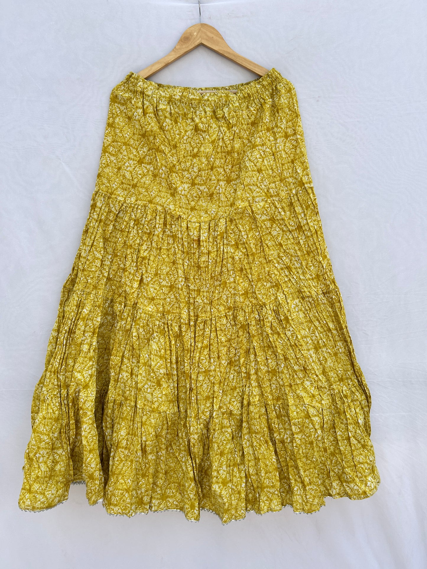 yellow cute   printed skirt