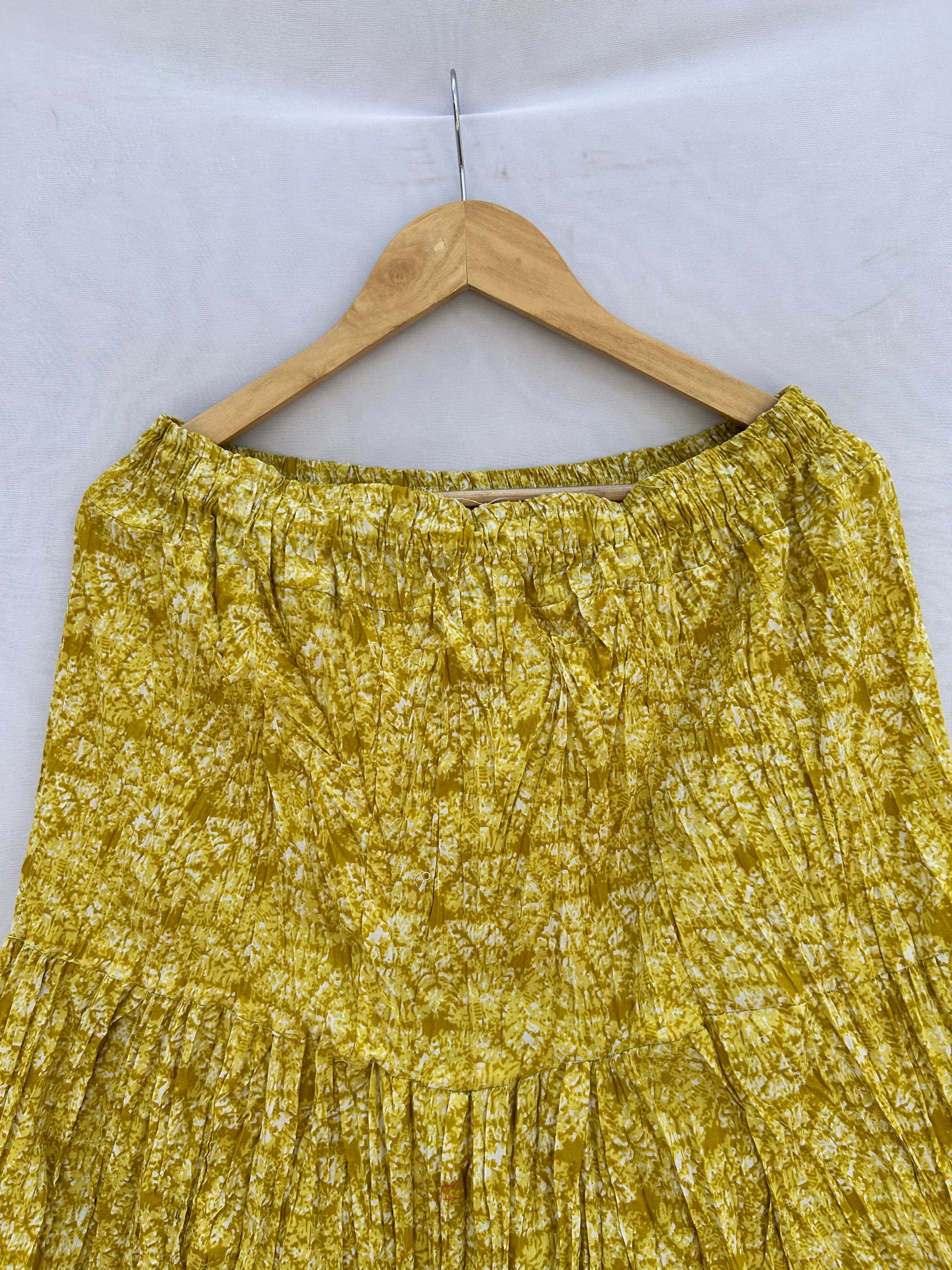 yellow cute   printed skirt
