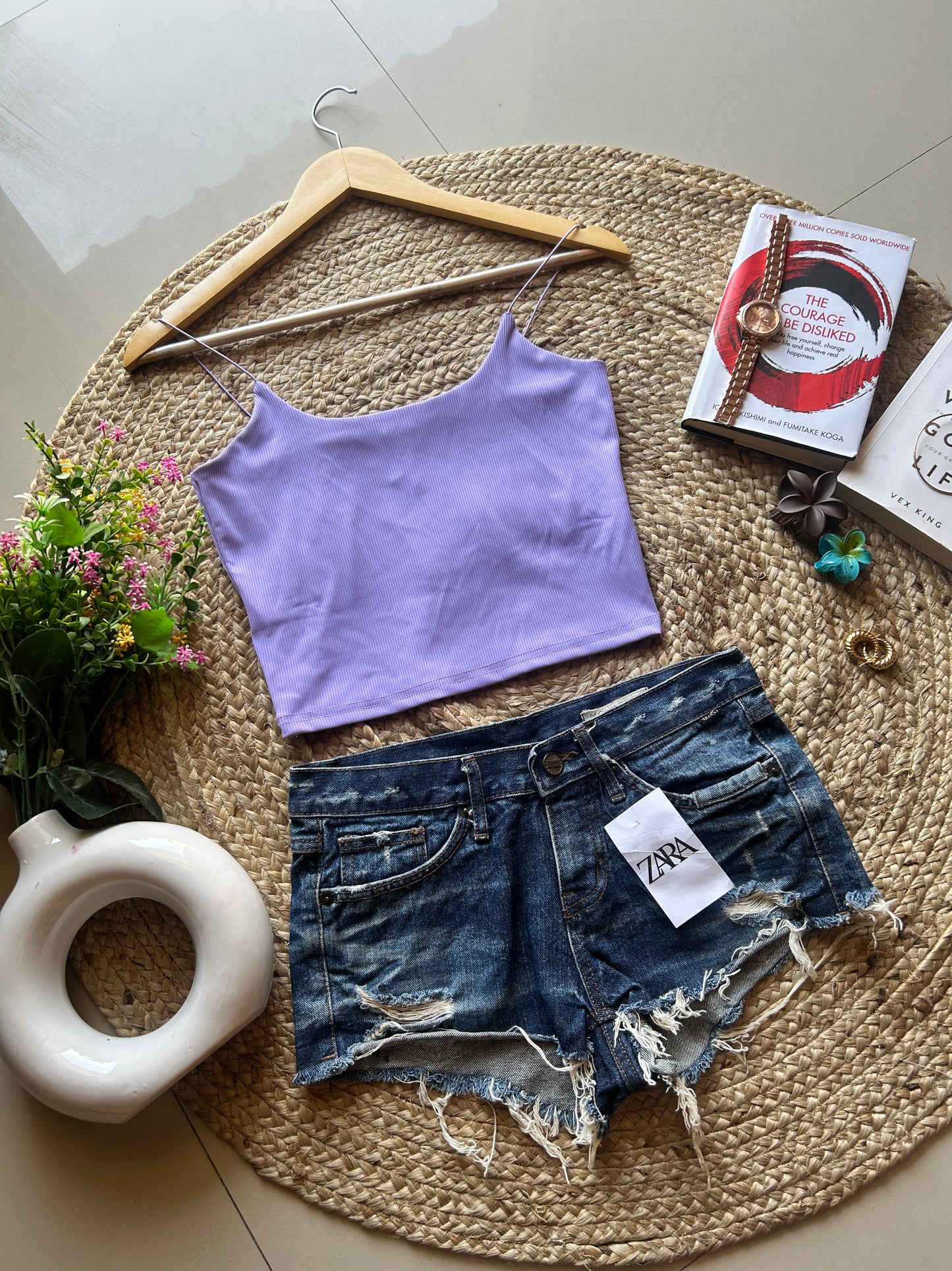 Strap Tank top -Lavender