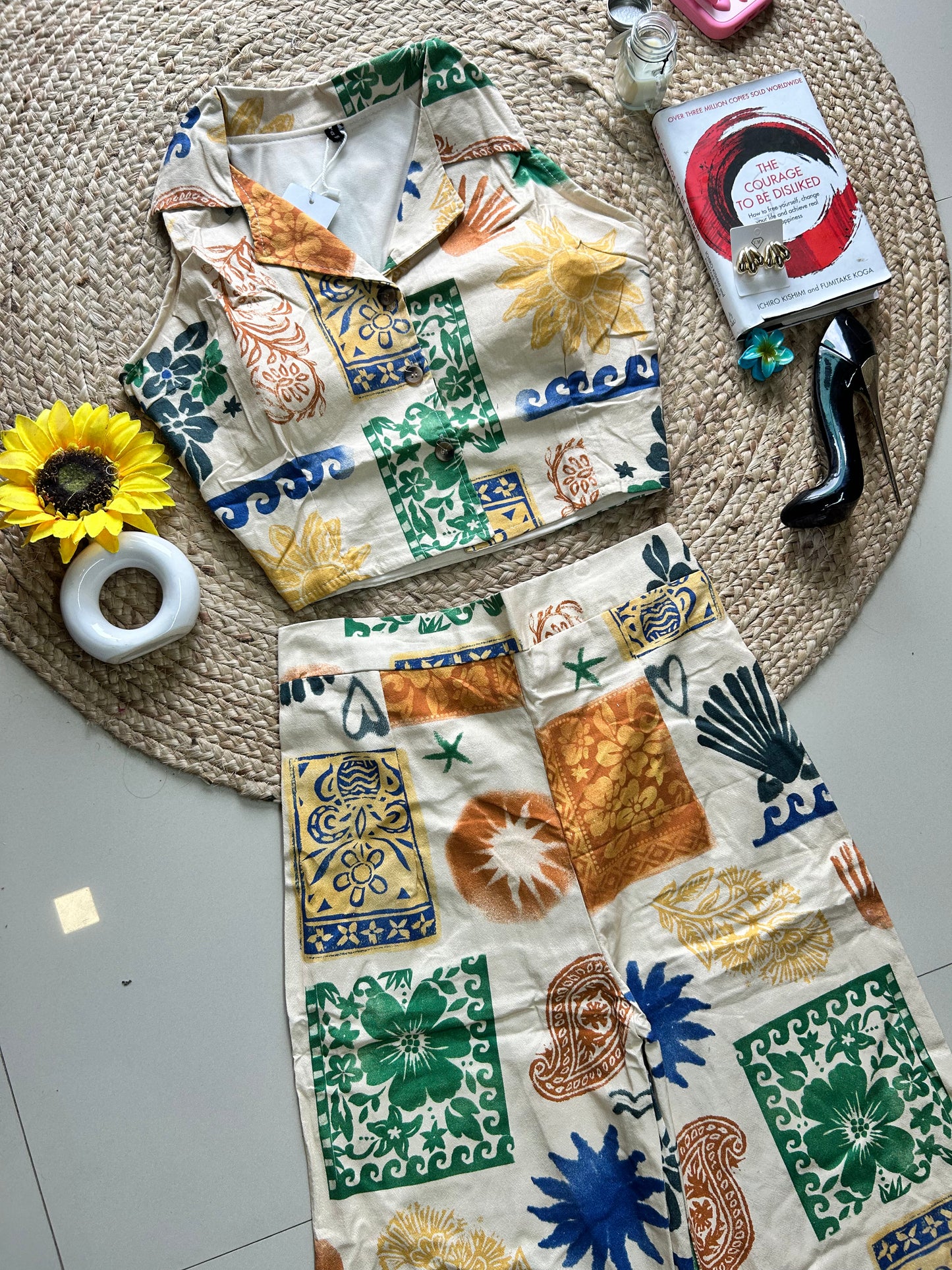 Boho pretty printed co-ord set