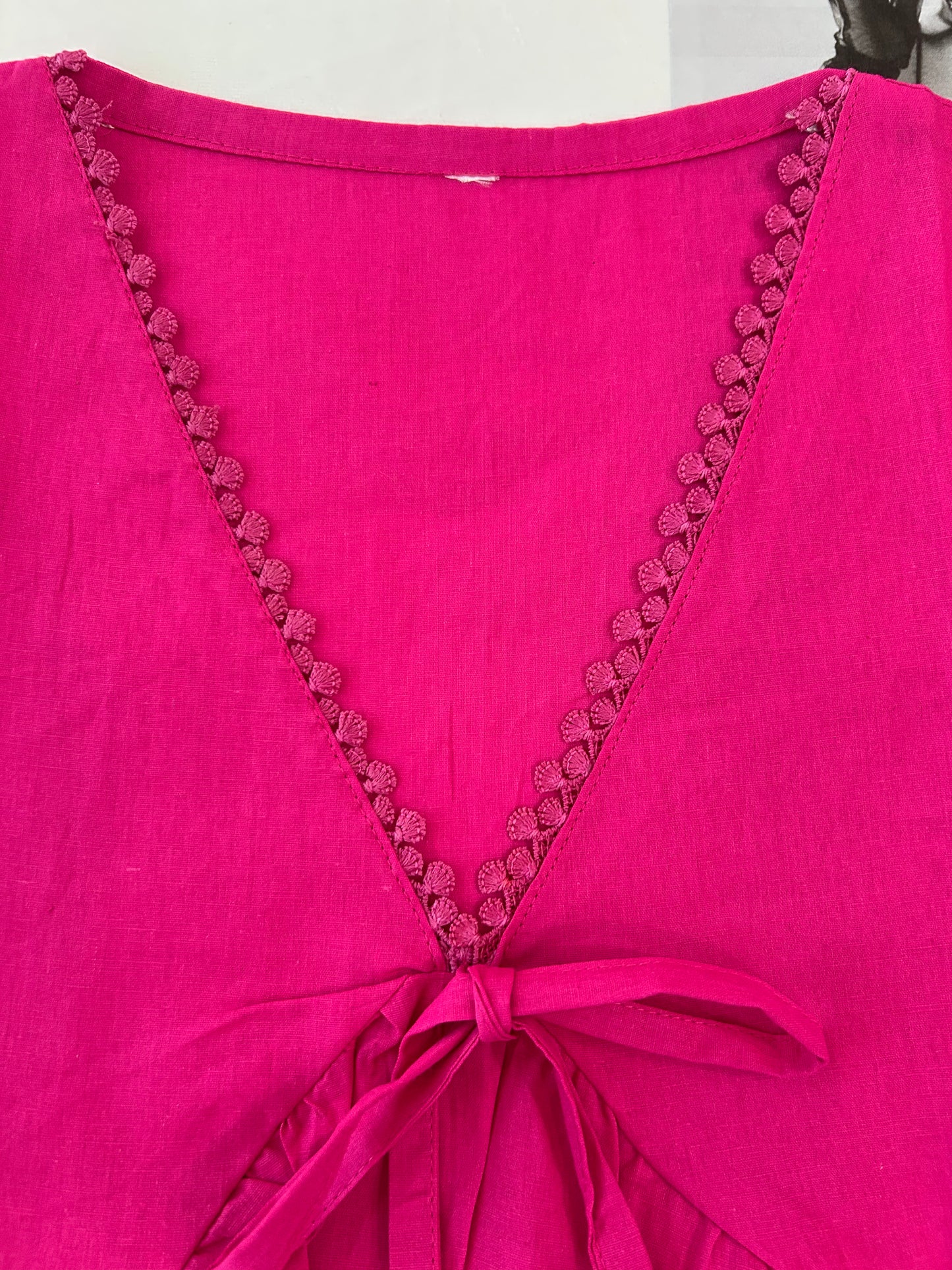 Pink  bow top