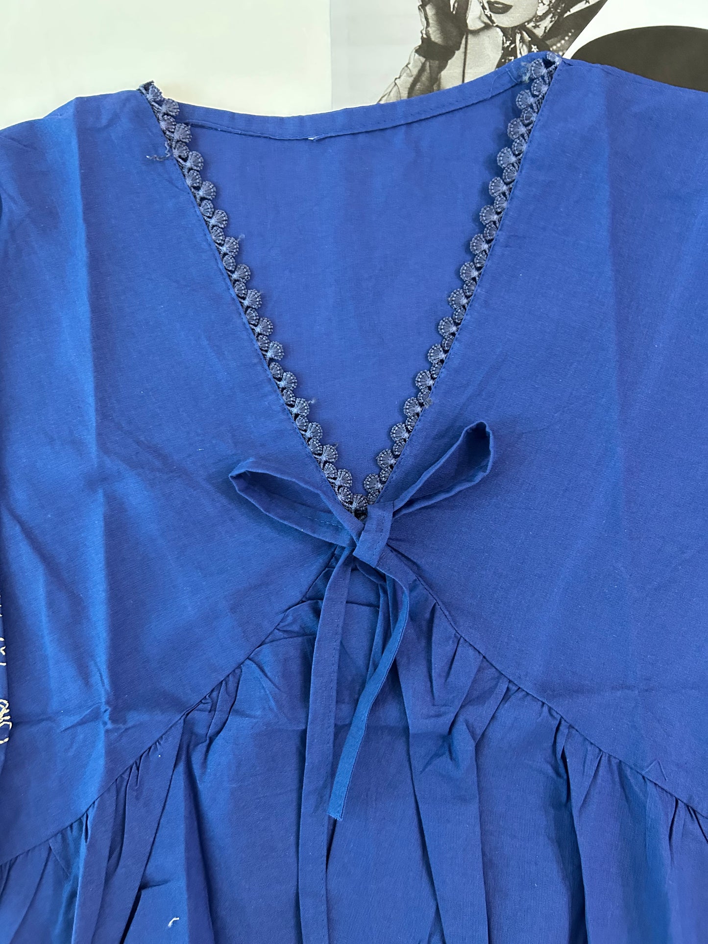 Royal blue  bow top