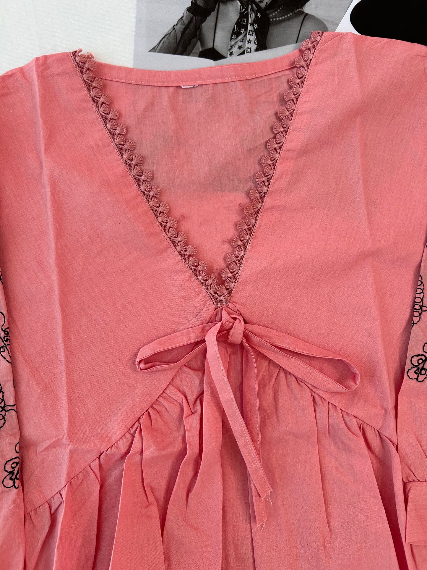 Peach  bow top