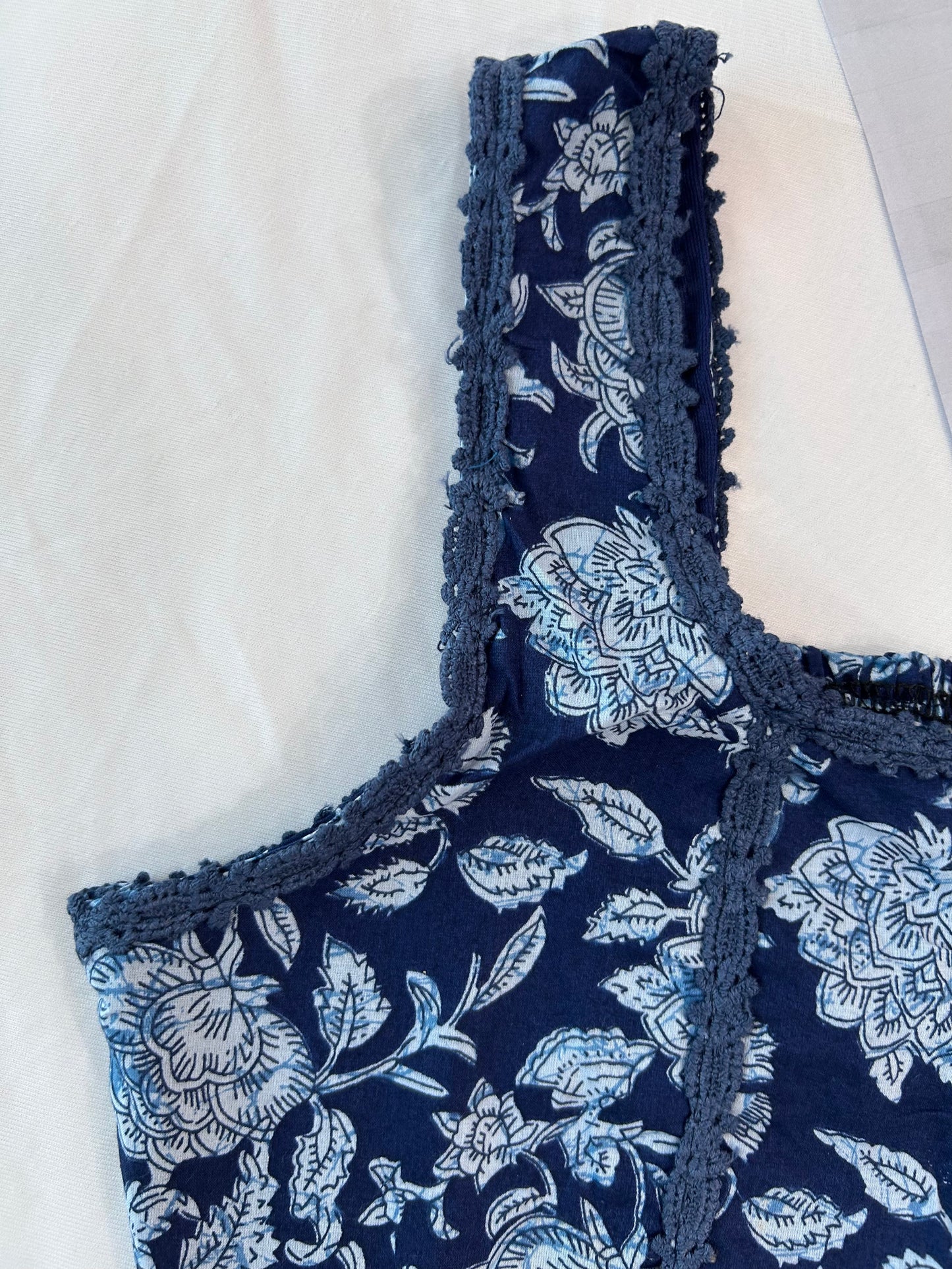 Indigo printed top-2