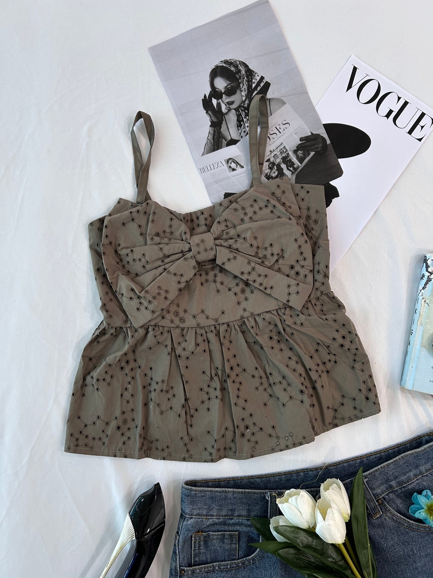 Bow cutie-Olive green