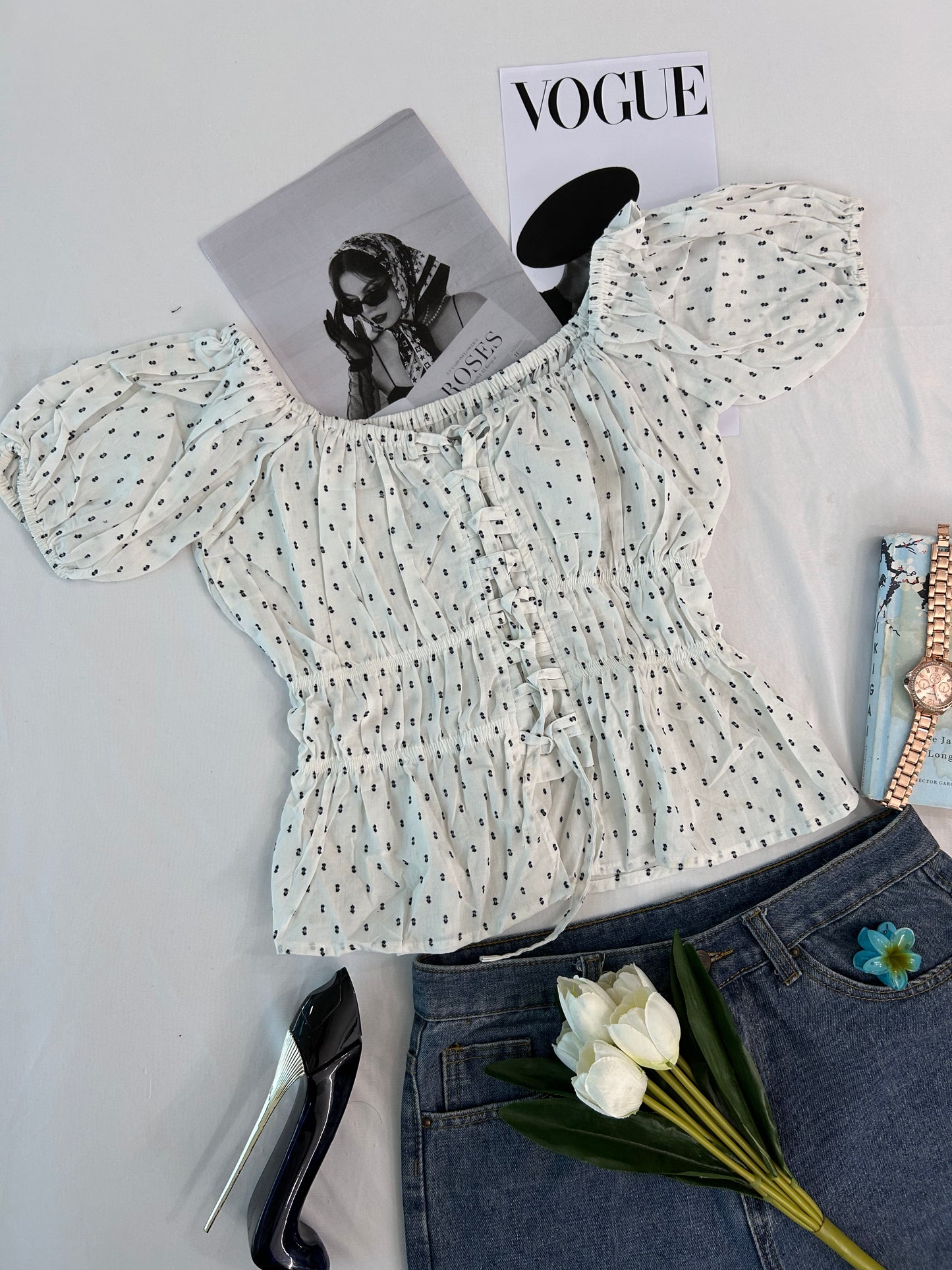 Preety top- white cute