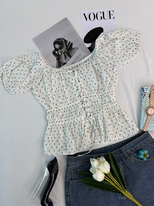 Preety top- white cute