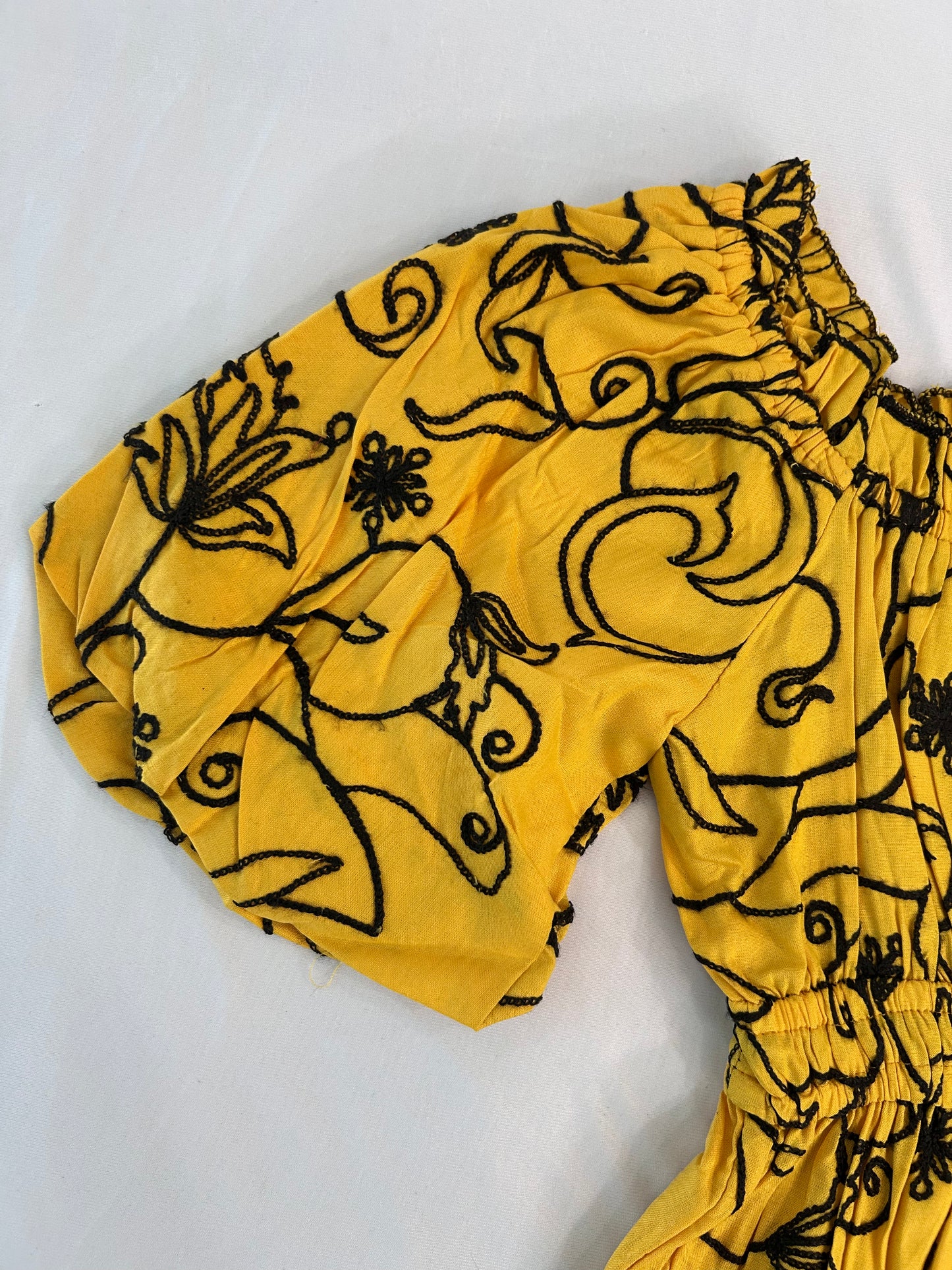 Embroidered top - Yellow