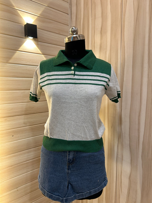 Green Stripe Collar