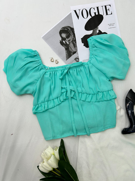 Pretty bow- Aqua green