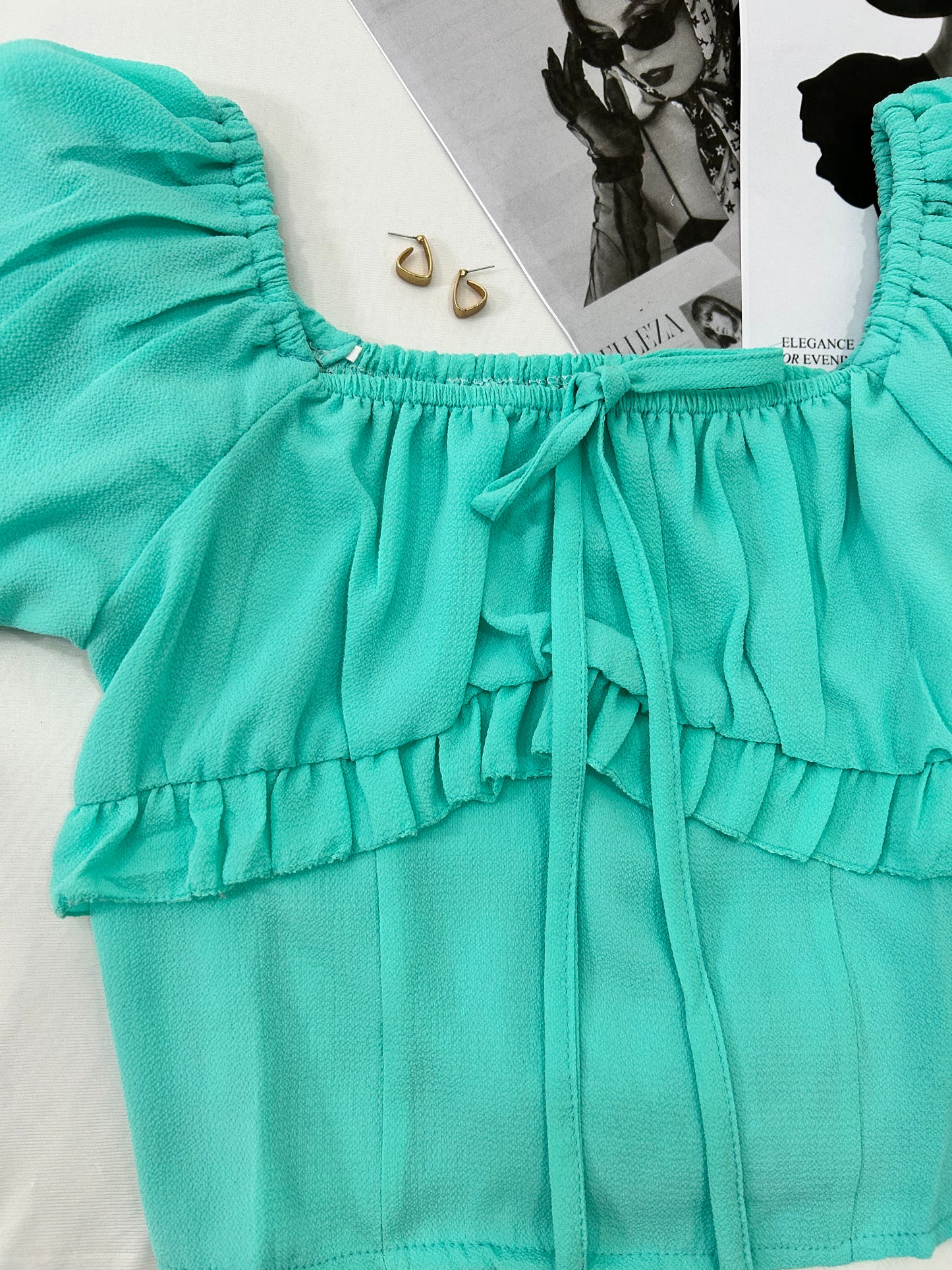 Pretty bow- Aqua green