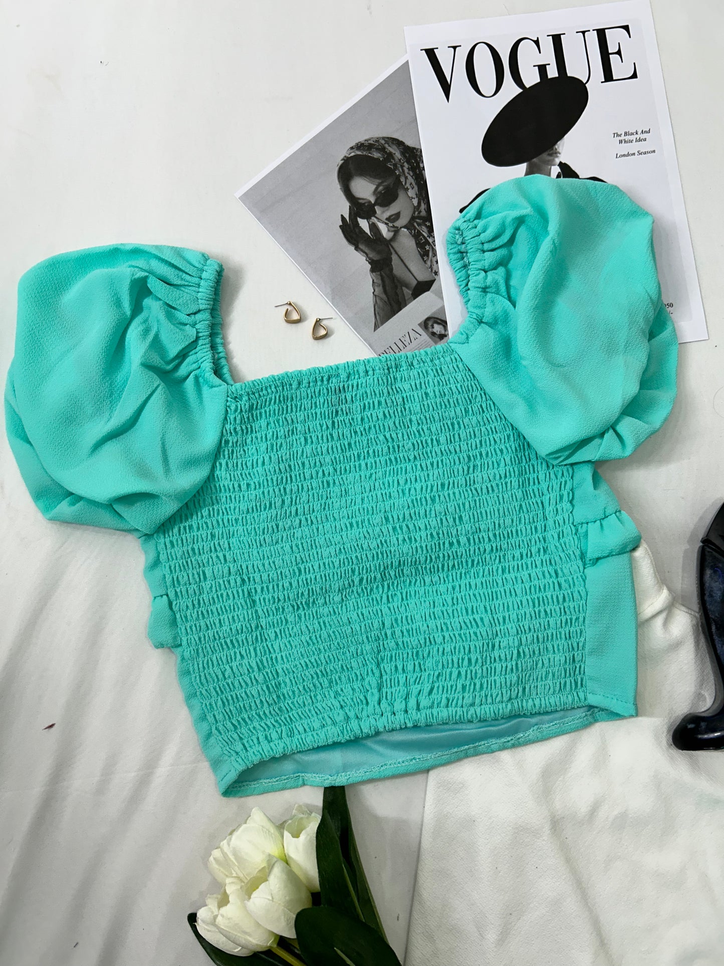 Pretty bow- Aqua green