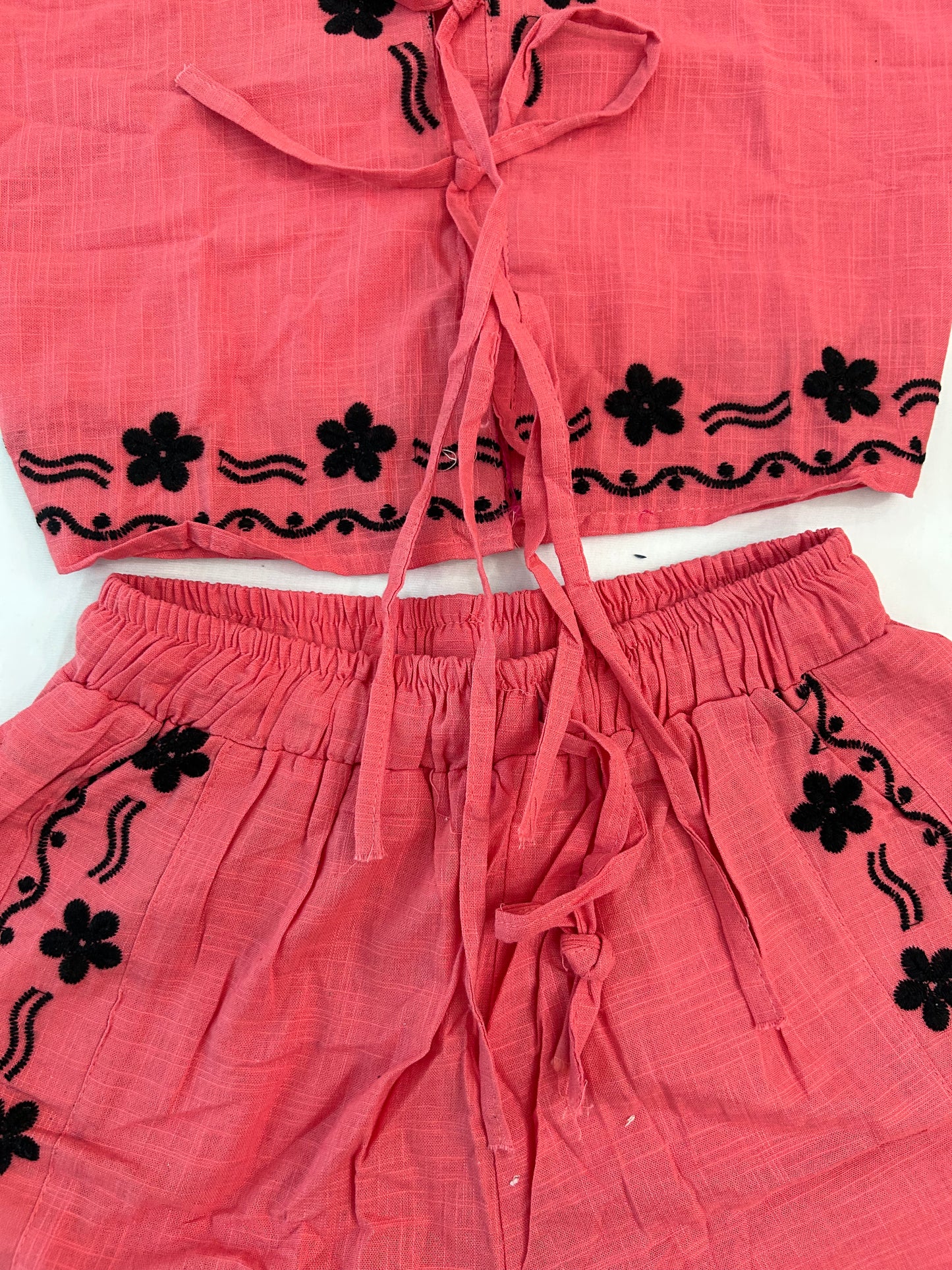 Boho Peach cutie shorts set