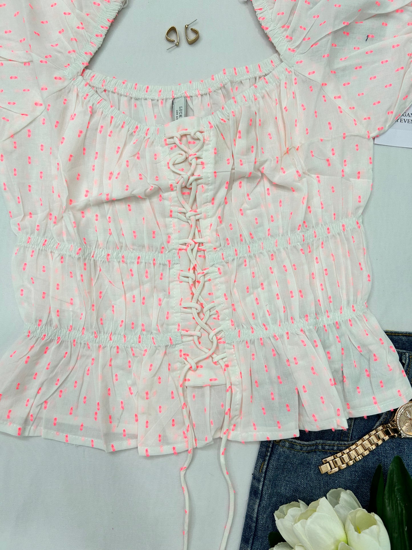 Preety top- White cute