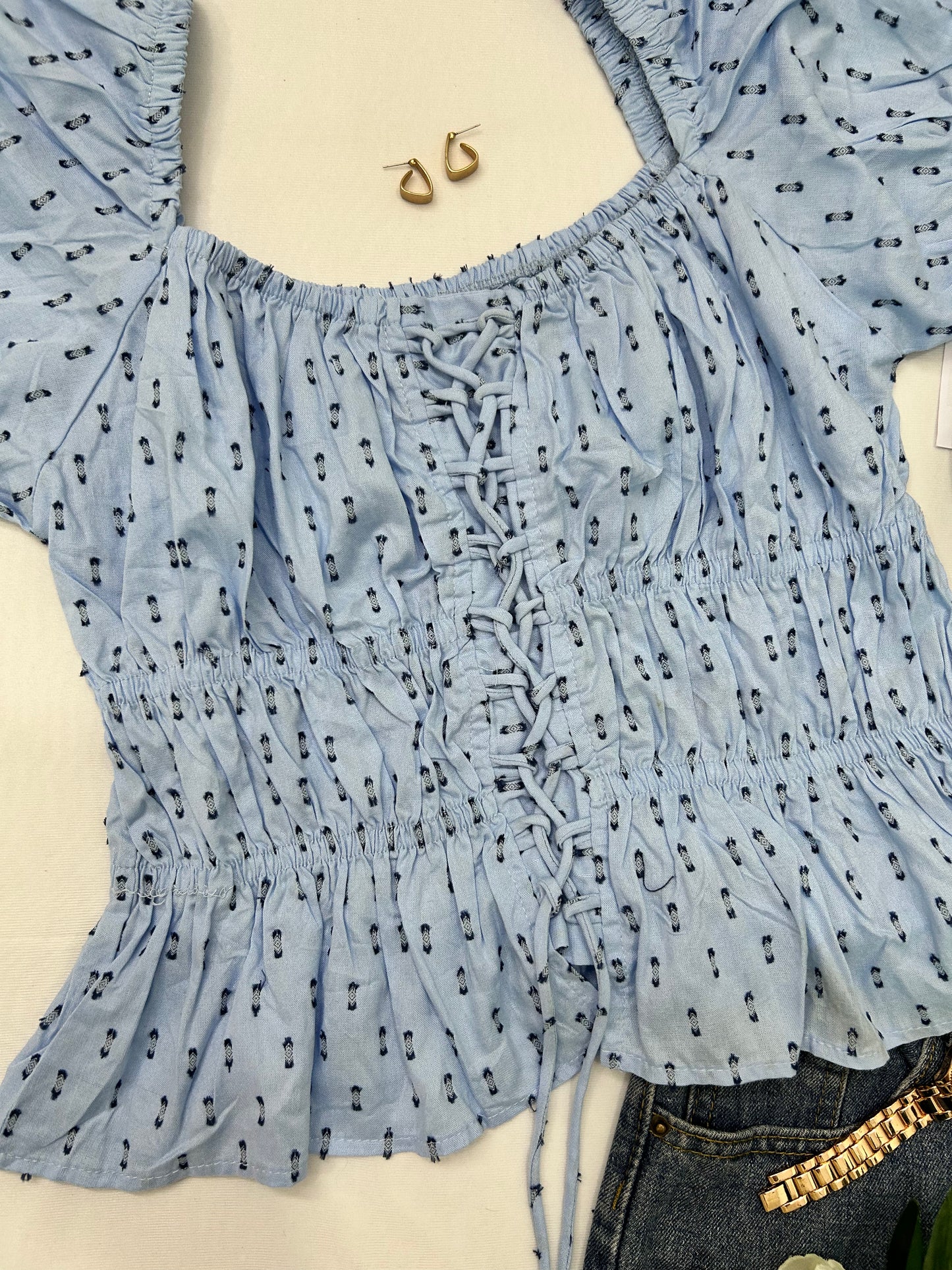 Preety top- Blue cute