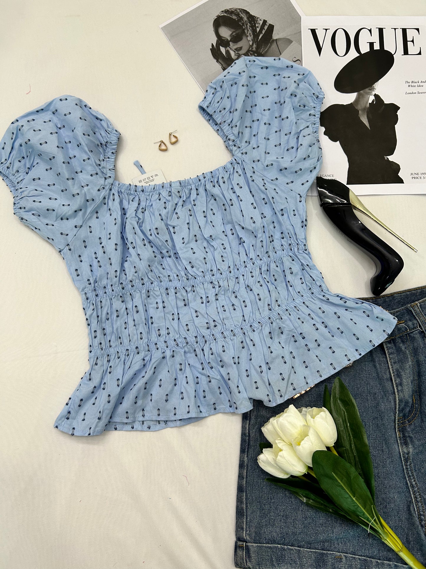 Preety top- Blue cute