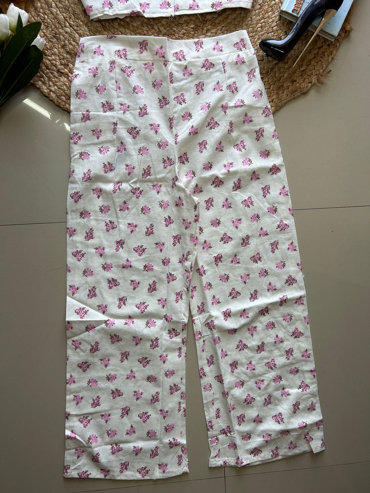 Pink floral  printed co-ord