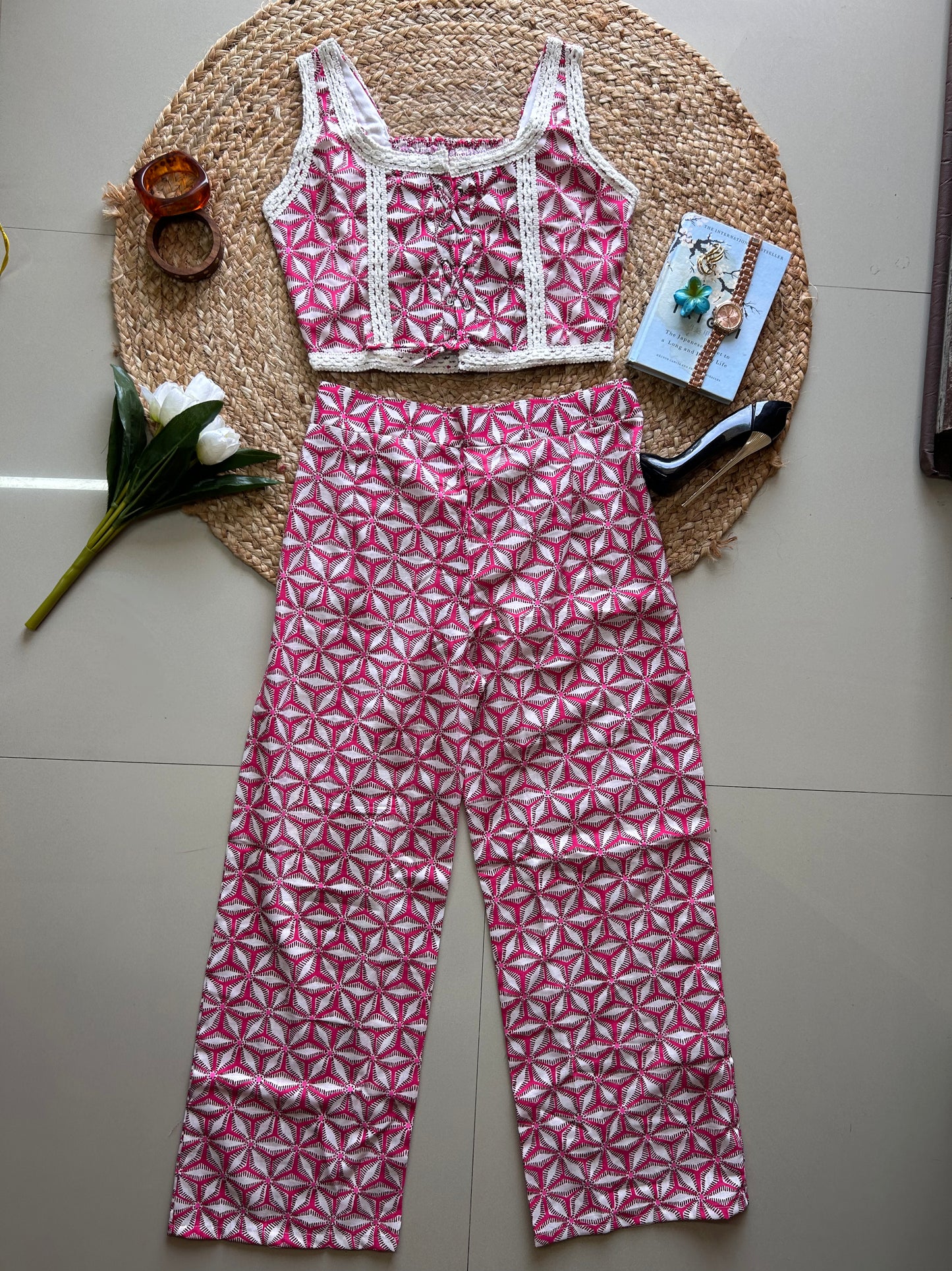 Pretty pink  printed co-ord set