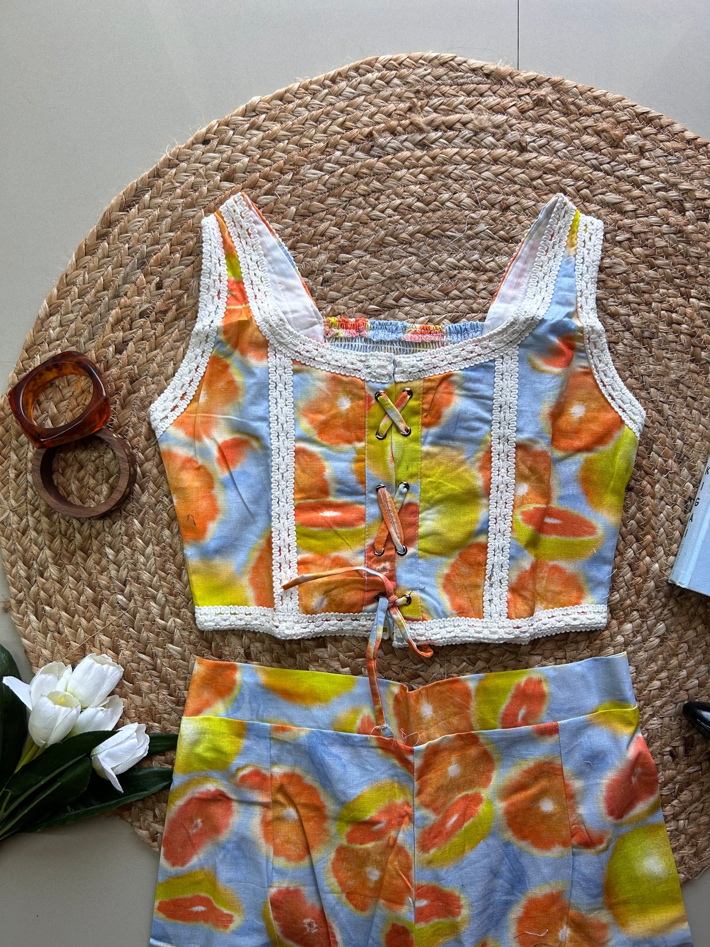 Cutesy citrus  printed co-ord set